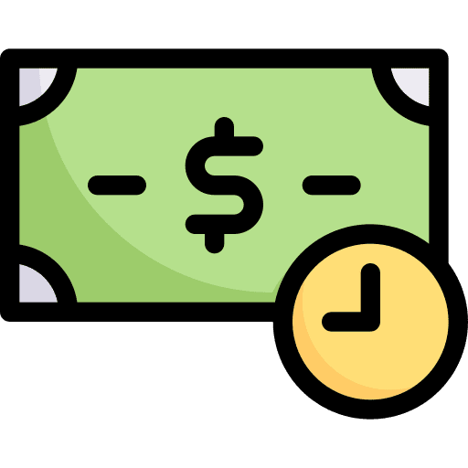Time is money banknote time is money clock icon Time is money banknote time is money clock icon