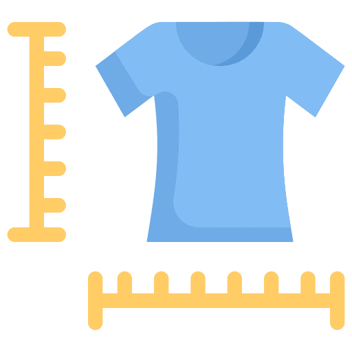 Size guide shirt measurement clothing icon Size guide shirt measurement clothing icon