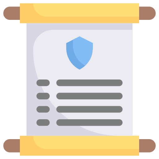 Policy certification policy guarantee certificate icon Policy certification policy guarantee certificate icon