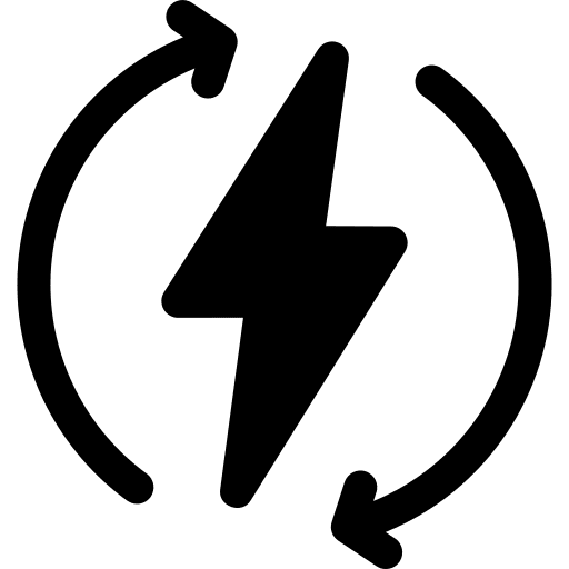 Renewable energy ecological arrows industry icon