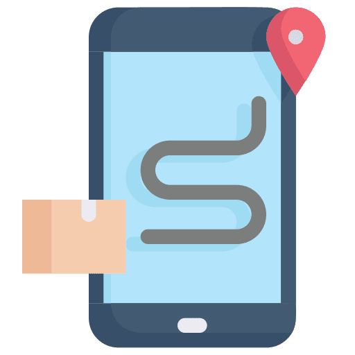 Tracking shipping and delivery map location communications icon Tracking shipping and delivery map location communications icon