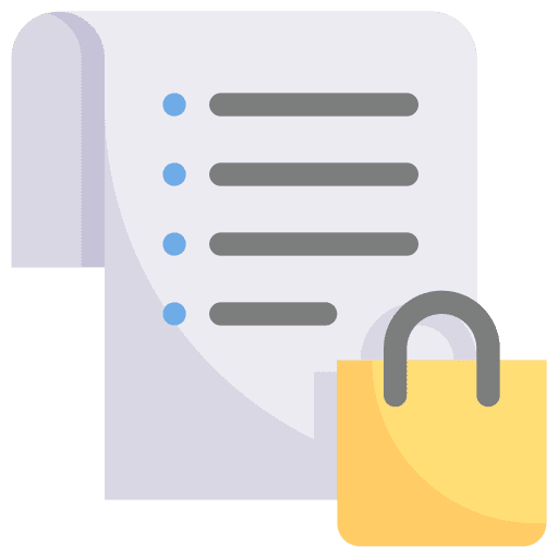 Wishlist buying receipt commerce and shopping icon Wishlist buying receipt commerce and shopping icon