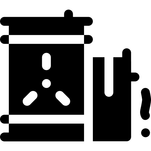 Toxic waste pollution poison barrel icon