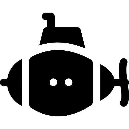 Submarine navigate transportation nautical icon