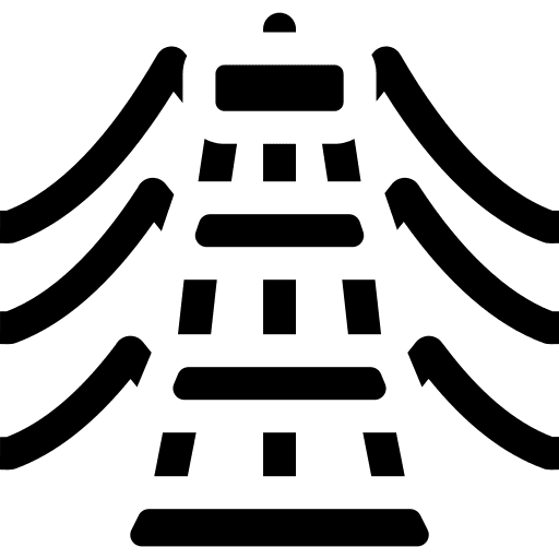 Telecommunications frequency communications towers icon