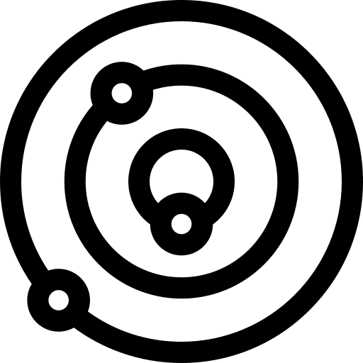 Atoms atoms science education icon
