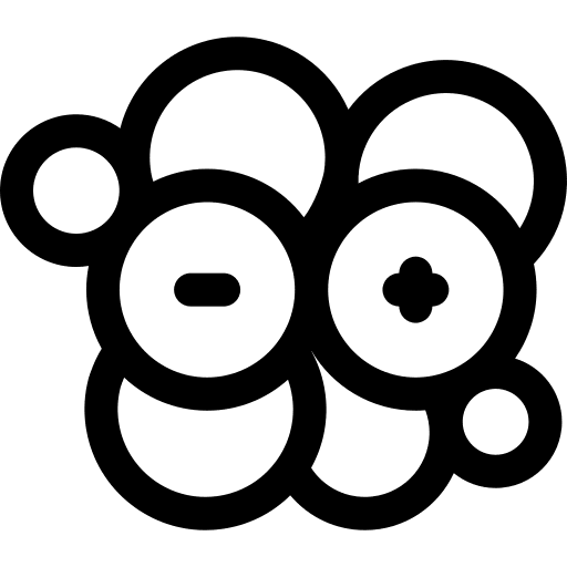 Nucleus education neutrons atom icon
