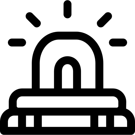 Siren alert light alarm icon