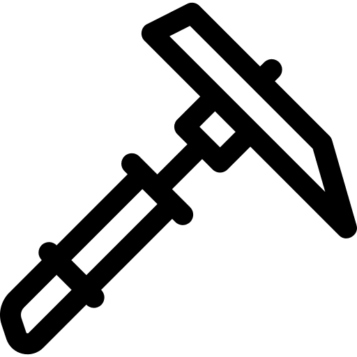 Pick pick hammer digging mining icon