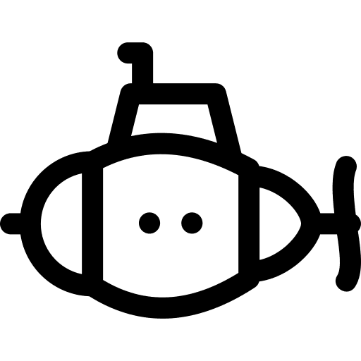 Submarine nautical transport submarine icon