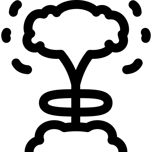 Bomb smoke explosive war icon