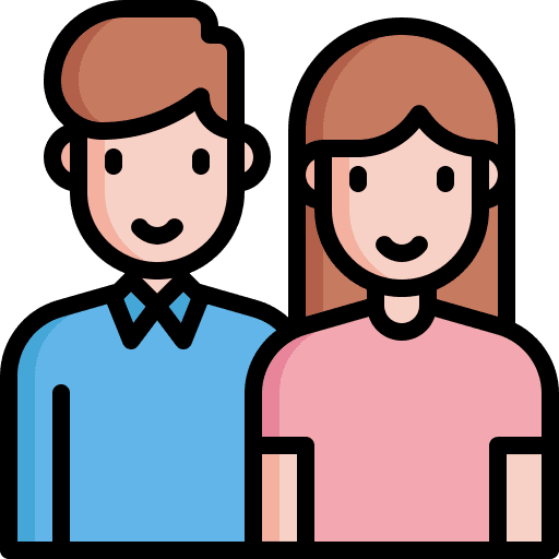 Couple mother parents father icon
