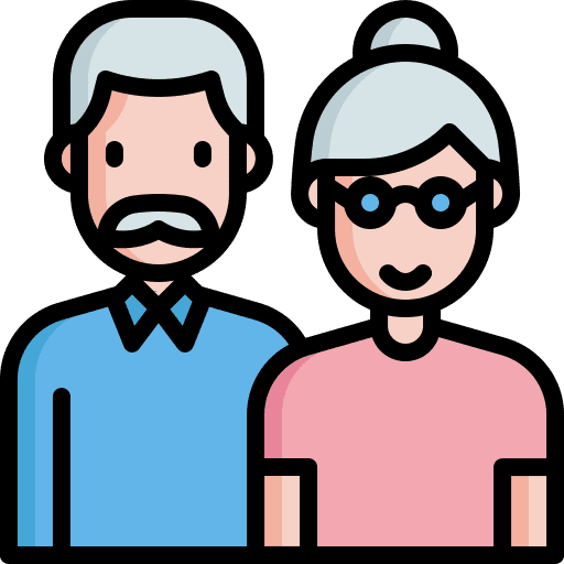 Family grandfather grandmother family icon