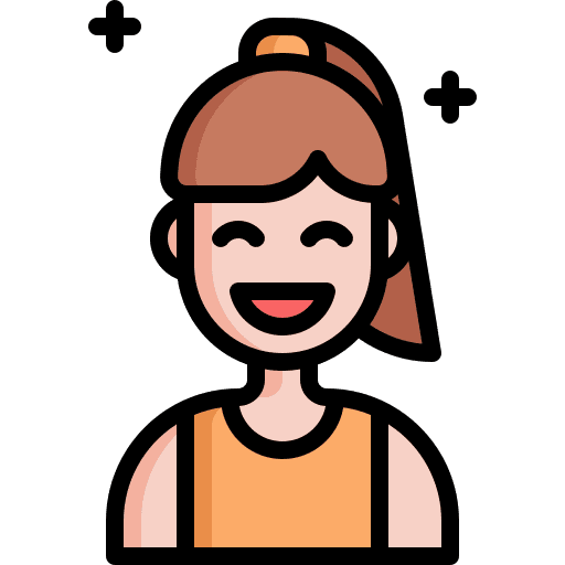 Girl kid young user icon