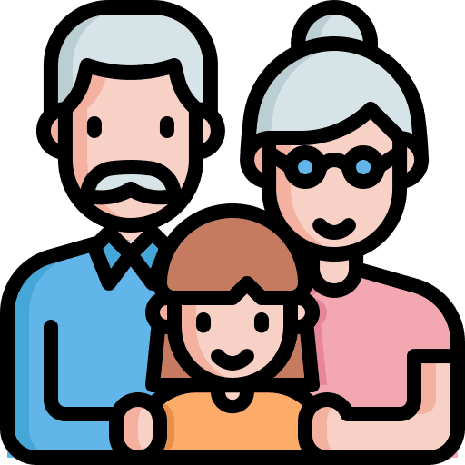 Grandparents old man grandfather old woman icon