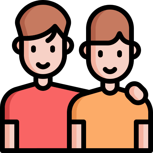 Siblings brother avatar children icon