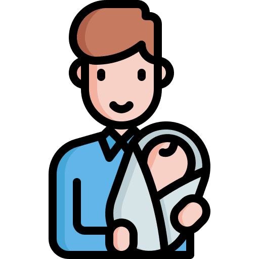 Father babysitter avatar baby icon Father babysitter avatar baby icon