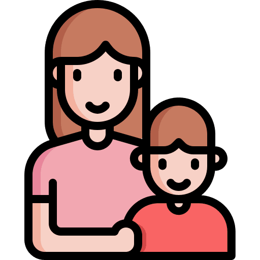 Mother boy child kid and baby icon Mother boy child kid and baby icon