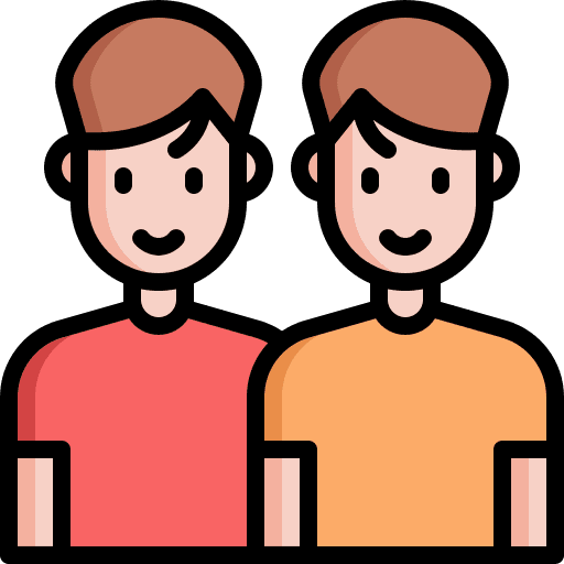 Twins children boy brother icon Twins children boy brother icon