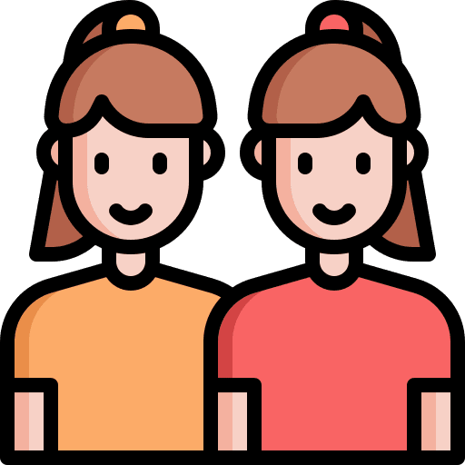 Twins family siblings sister icon Twins family siblings sister icon