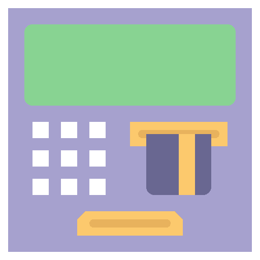 Atm financial business and finance banking icon