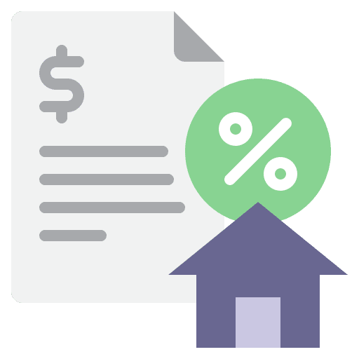 Loan financial banking document icon