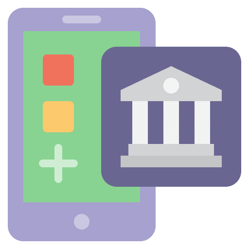 Mobile banking business and finance application banking icon