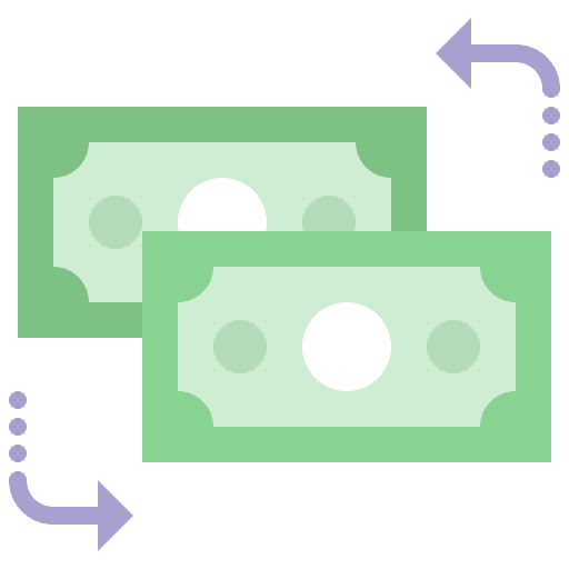 Money exchange currency business and finance money exchange icon