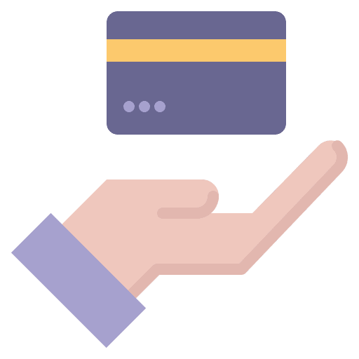 Credit card debit card banking money icon