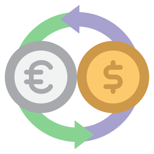 Currency exchange business and finance financial technology icon
