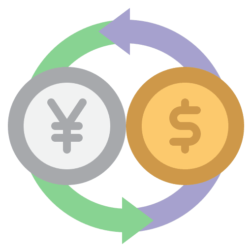 Currency exchange financial technology currency exchange icon