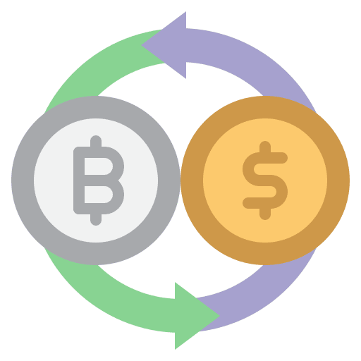 Currency exchange technology business and finance financial icon
