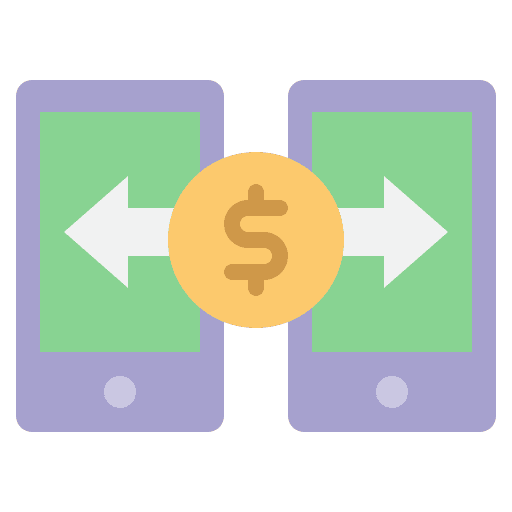 Mobile banking device business and finance mobile banking icon