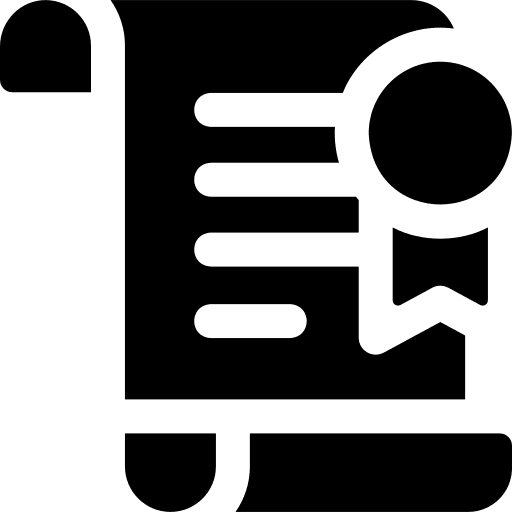 Diploma certification diploma degree icon