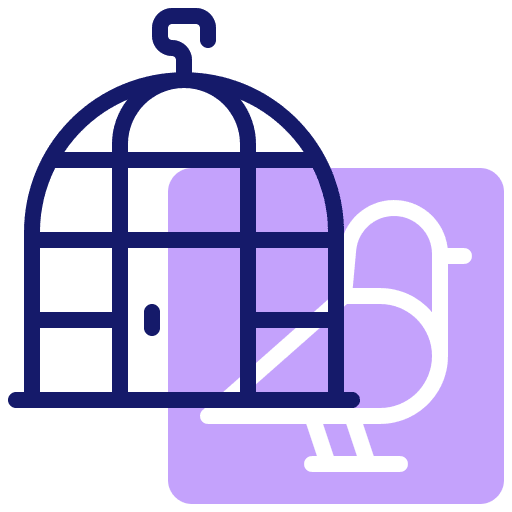 Cage bird house animals bird shelter icon
