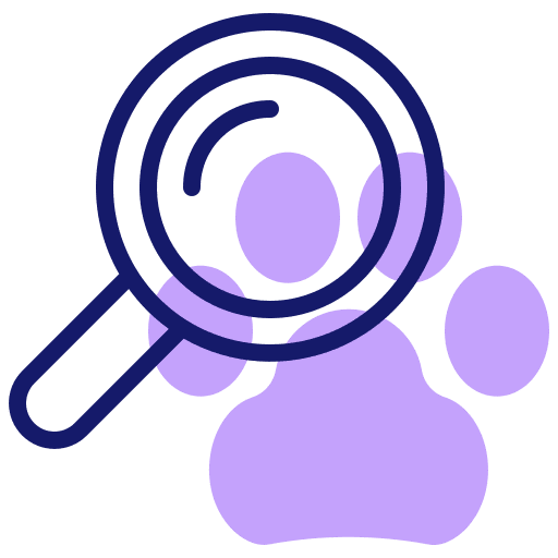 Loupe pet search animals icon