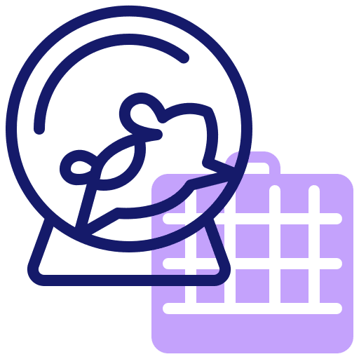 Hamster wheel pet animals icon