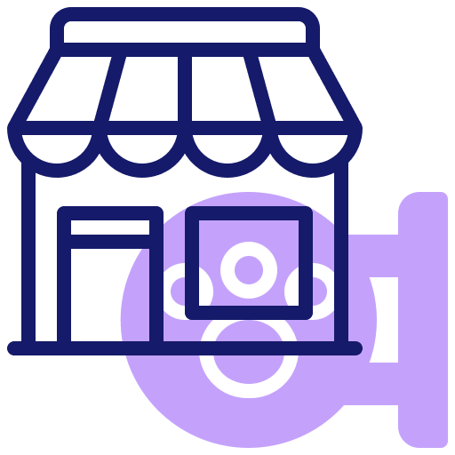 Pet shop veterinary architecture and city shopping store icon Pet shop veterinary architecture and city shopping store icon
