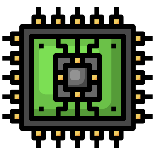 Chip computer processor electronics icon