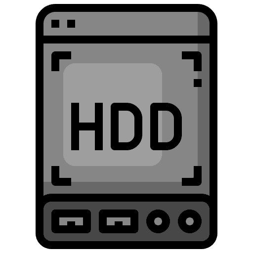 Hdd external hard drive computer electronics icon