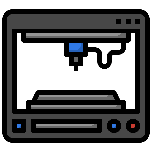 3d printer production technology engineering icon