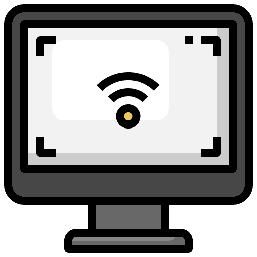 Computer screen desktop wifi icon Computer screen desktop wifi icon