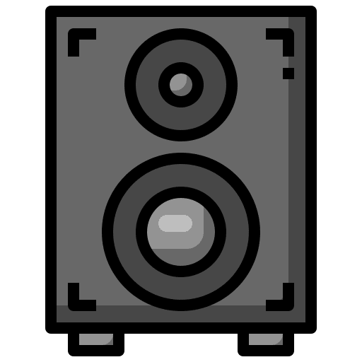 Speaker electronics sound music system icon Speaker electronics sound music system icon
