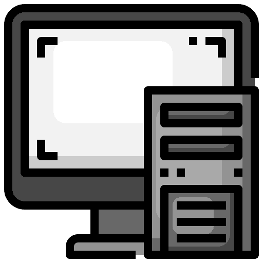 Computer desktop tower pc monitor icon Computer desktop tower pc monitor icon