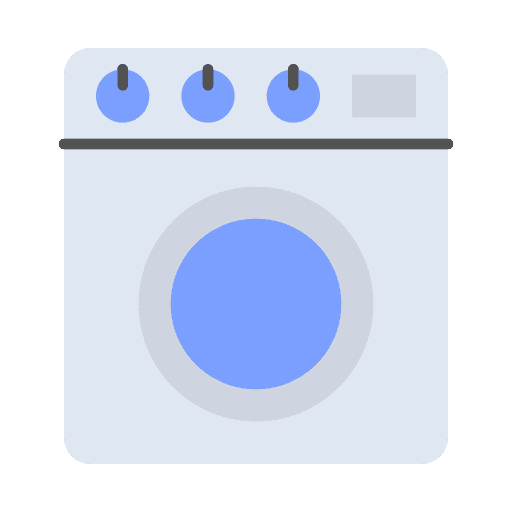 Washing machine furniture and household housekeeping electrical appliance icon