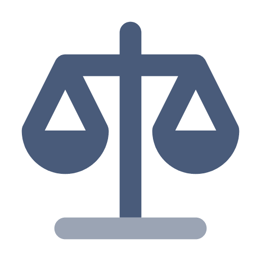 Law scales justice equal icon