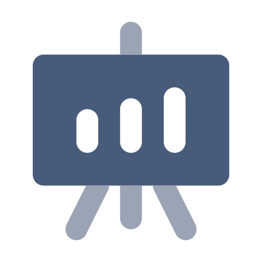Statistic board campaign growth icon