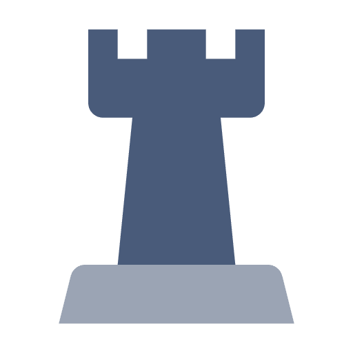 Chess business and finance rook strategy icon Chess business and finance rook strategy icon