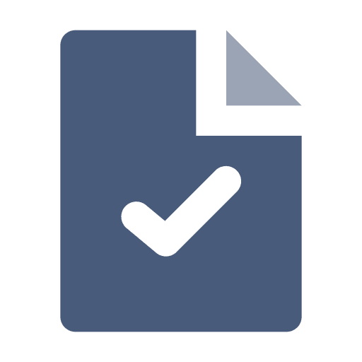 File checked accept checklist icon File checked accept checklist icon