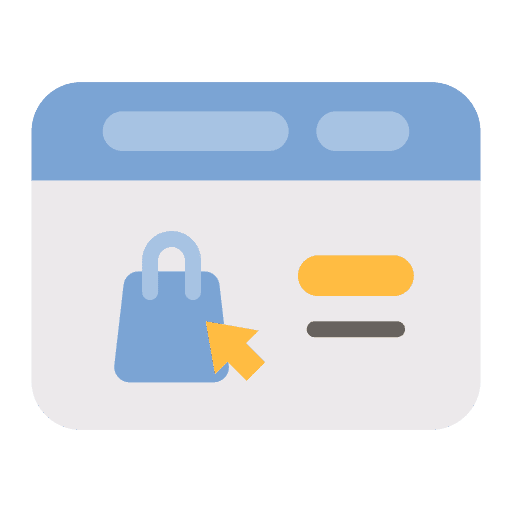 Online shop buy online web page commerce and shopping icon